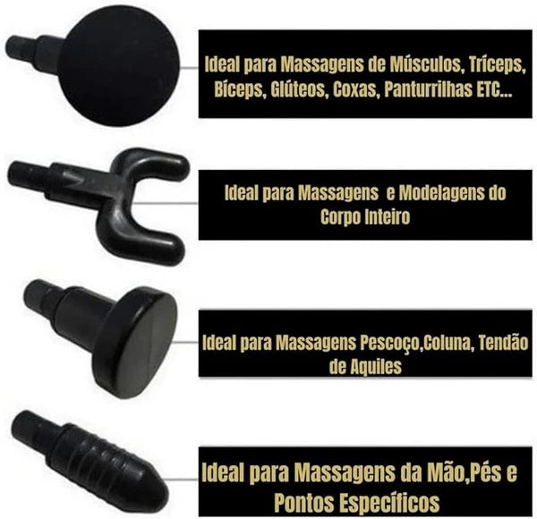 Massageador Pistola Elétrica Muscular - Profissional ONFIT